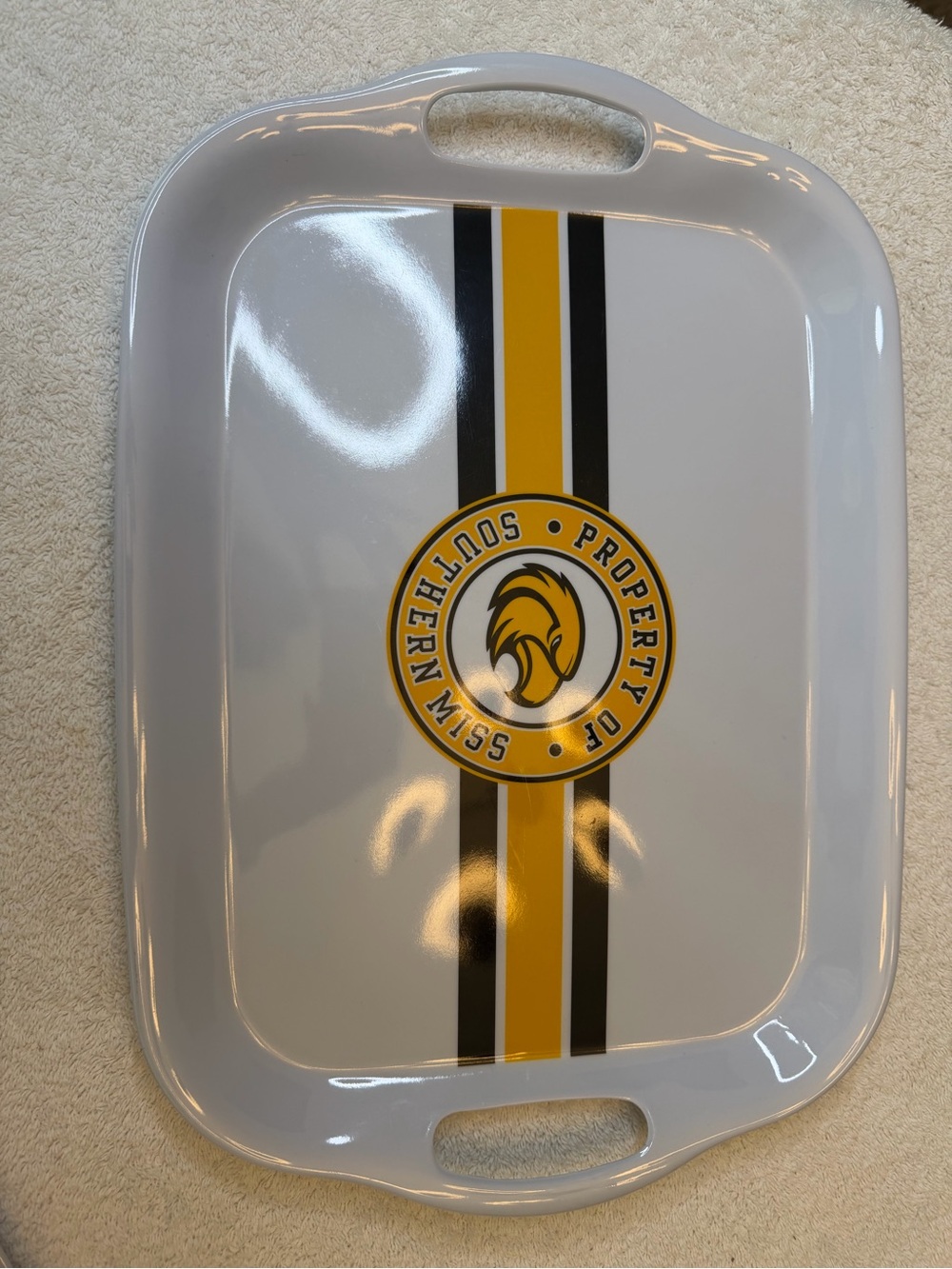 NCAA Southern Miss Golden Eagles Platter Chip Dip Set Excellent Condition - Picture 4 of 9